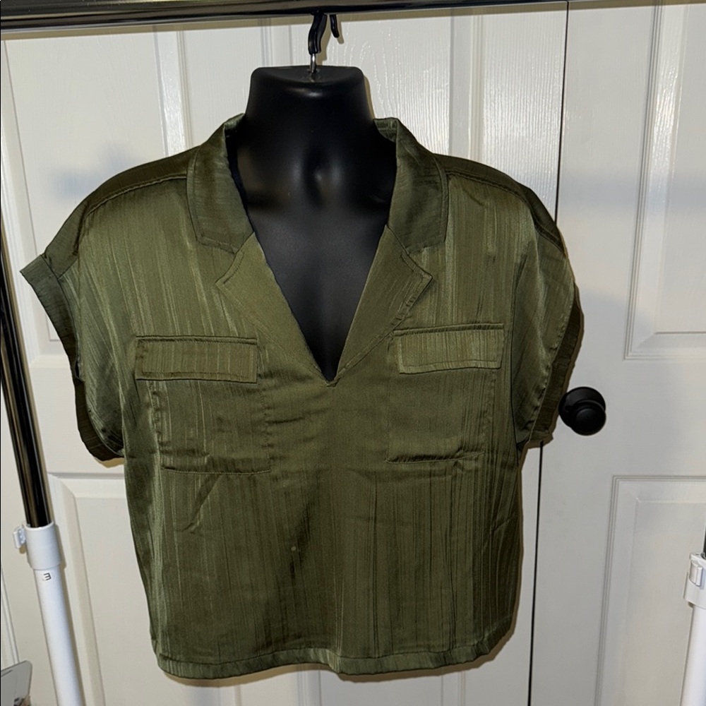 Rachel Zoe Olive Green Blouse